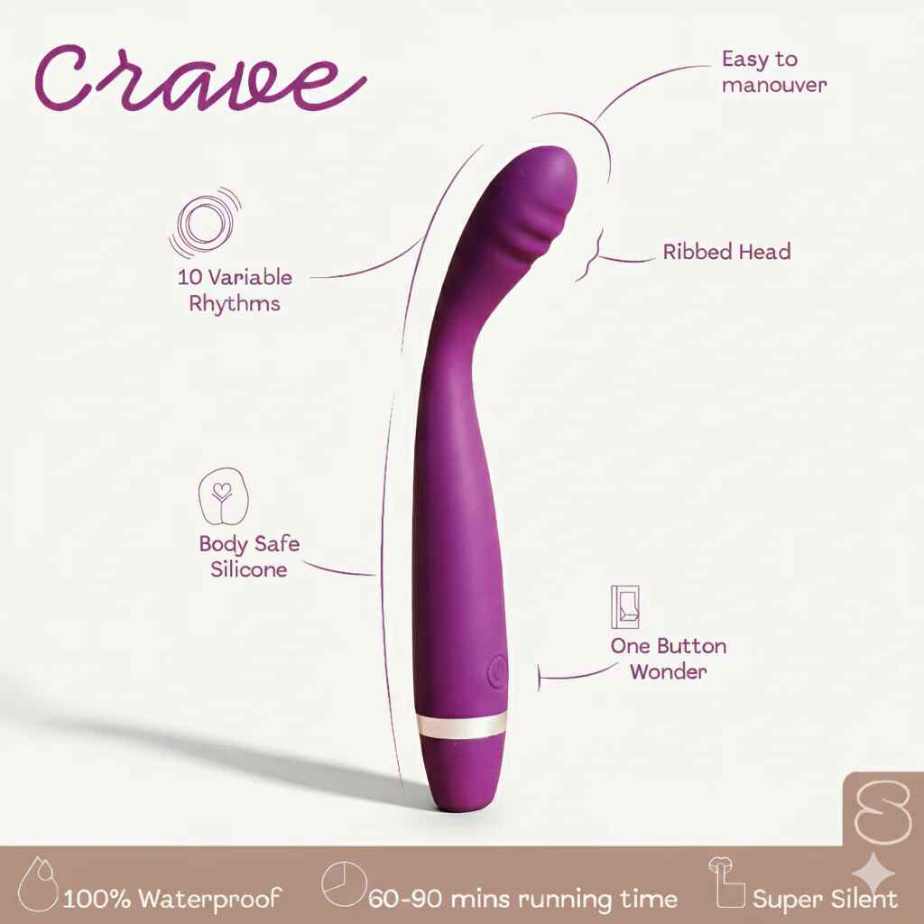 Rechargeable Waterproof Body Massager for Relaxation – Flexible Silicone Personal Massager with 10 Vibration Modes, Quiet Motor & Long Battery Life