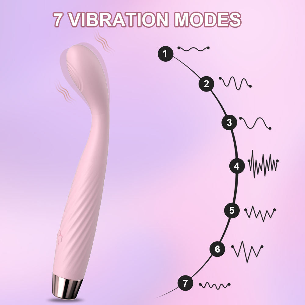 Rechargeable Waterproof Personal Massager with 7 Vibration Modes – Soft Silicone Body, USB Charging, Portable Design